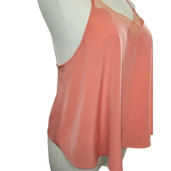Intimately Free People X-Small Coral Pink Camisole Mesh Panel Racerback - Picture 5 of 12